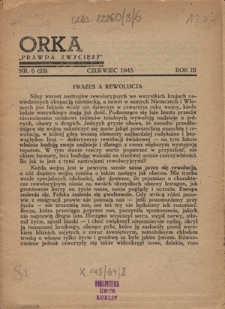 Orka "Prawda Zwycięży". R. 3, nr 6=22 (maj 1943)