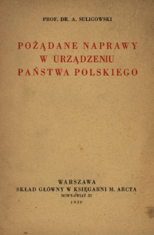 Pożądane naprawy w urządzeniu państwa polskiego