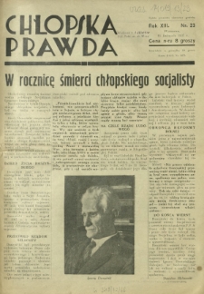 Chłopska Prawda. R. 13, nr 23 (15 listopada 1937)
