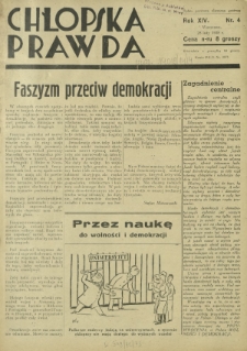 Chłopska Prawda. R. 14, nr 4 (28 luty 1938)