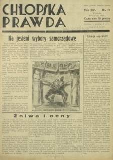 Chłopska Prawda. R. 14, nr 11 (30 czerwiec 1938)