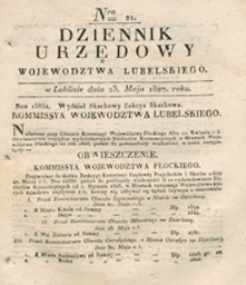 Dziennik Urzędowy Województwa Lubelskiego 1827, Nr 21 (23 maj)