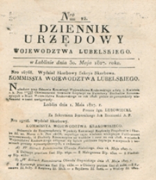 Dziennik Urzędowy Województwa Lubelskiego 1827, Nr 22 (30 maj)