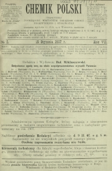 Chemik Polski : czasopismo poświęcone wszystkim gałęziom chemii teoretycznej i stosowanej / red. i wyd. Bol. Miklaszewski. R. 7, nr 2 (15 stycznia 1907)
