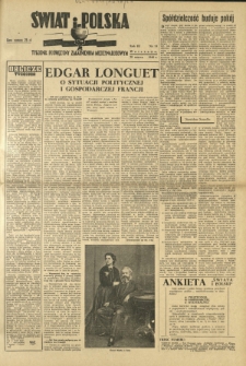 Świat i Polska : tygodnik poświęcony zagadnieniom międzynarodowym. R. 3, nr 13 (28 marca 1948)