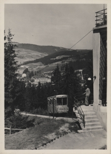 Krynica. Widok z G&oacute;ry Parkowej na "Lwigr&oacute;d" (Sanatorium Z. U. S.)