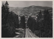 Krynica. Widok na trasą kolejki na G&oacute;rę Parkową