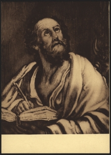 Przemyśl. Św. Łukasz z gobelinu w Katedrze. Kopja M. Strońskiego