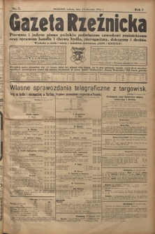 Gazeta Rzeźnicka : pierwsze i jedyne pismo polskie poświęcone zawodowi rzeźnickiemu oraz sprawom handlu i chowu bydła, nierogacizny, dziczyzny i drobiu / [red. Teodor Bobowski]. R. 1, Nr 7 (24 stycznia 1914)