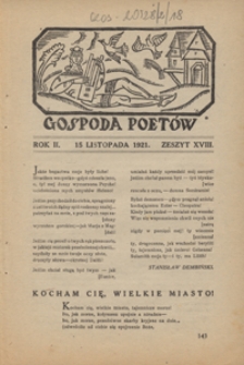 Gospoda Poetów R. 2, z. 18 (15 list. 1921)