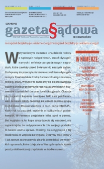Gazeta Sądowa : MOZ NSZZ "Solidarność" Pracowników Sądownictwa. 2017, nr 1=8 (styczeń)
