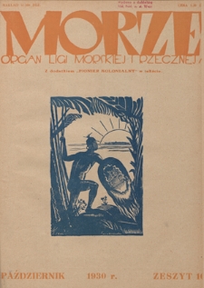 Morze : organ Ligi Morskiej i Rzecznej. R. 7, nr 10 (październik 1930)