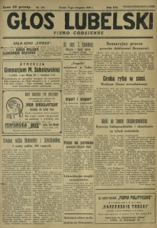 Głos Lubelski : pismo codzienne. R. 16, nr 227 (21 sierpnia 1929)