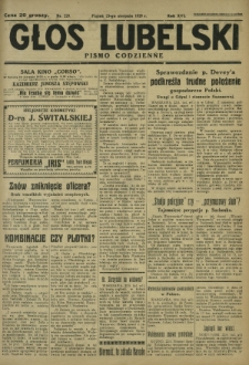 Głos Lubelski : pismo codzienne. R. 16, nr 229 (23 sierpnia 1929)