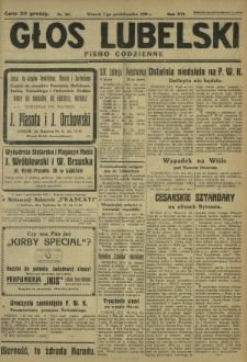 Głos Lubelski : pismo codzienne. R. 16, nr 268 (1 października 1929)