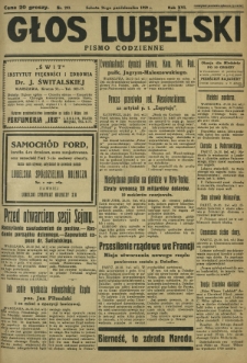Głos Lubelski : pismo codzienne. R. 16, nr 293 (26 października 1929)