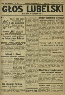 Głos Lubelski : pismo codzienne. R. 16, nr 316 (19 listopada 1929)