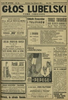 Głos Lubelski : pismo codzienne. R. 16, nr 321 (24 listopada 1929)