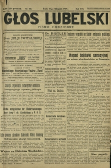 Głos Lubelski : pismo codzienne. R. 16, nr 323 (26 listopada 1929)
