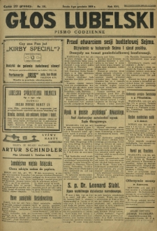 Głos Lubelski : pismo codzienne. R. 16, nr 331 (4 grudnia 1929)