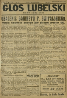 Głos Lubelski : pismo codzienne. R. 16, nr 334 (7 grudnia 1929)