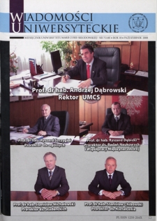 Wiadomości Uniwersyteckie R. 18, nr 7=148 (październik 2008)