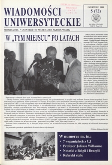 Wiadomości Uniwersyteckie R. 10, nr 5=72 (czerwiec 2000)