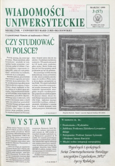 Wiadomości Uniwersyteckie R. 9, nr 3=57 (marzec 1999)