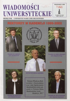 Wiadomości Uniwersyteckie R. 9, nr 7=62 (wrzesień 1999)
