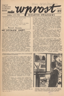 Wprost : biuletyn związkowy Nr 49 (4 paźdz. 1981)