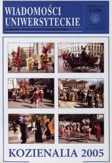 Wiadomości Uniwersyteckie : miesięcznik / Uniwersytet Marii Curie-Skłodowskiej R. 15, nr 5=120 (czerwiec 2005)