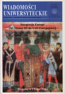 Wiadomości Uniwersyteckie : miesięcznik / Uniwersytet Marii Curie-Skłodowskiej R. 13, nr 5=101 (maj 2003)