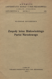 Zespoły leśne Białowieskiego Parku Narodowego