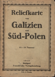 Reliefkarte von Galizien und Süd-Polen