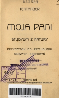 Moja pani : studyum z natury : przyczynek do psychologii księżych gospodyń