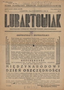 Lubartowiak : dwutygodnik poświęcony sprawom powiatu lubartowskiego R. 5, nr 21 (31 paźdz. 1936)