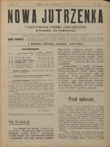 Nowa Jutrzenka : tygodniowe pismo obrazkowe R. 10, Nr 48 (29 listopada 1917)