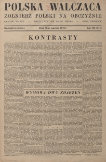 Polska Walcząca - Żołnierz Polski na Obczyźnie = Fighting Poland : weekly for the Polish Forces. R. 7, nr 2 (13 stycznia 1945)