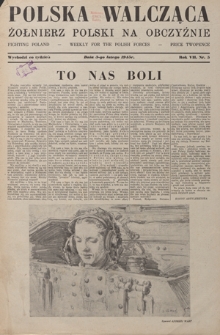 Polska Walcząca - Żołnierz Polski na Obczyźnie = Fighting Poland : weekly for the Polish Forces. R. 7, nr 5 (3 lutego 1945)