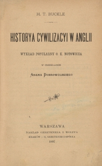 Historya cywilizacyi w Anglii