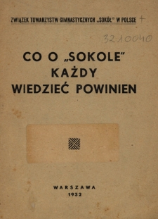 Co o Sokole każdy wiedzieć powinien
