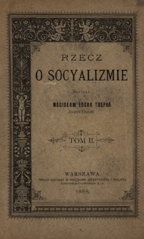 Rzecz o socyalizmie. T. 2