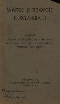Wobec przewrotu rosyjskiego