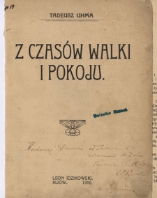 Z czas&oacute;w walki i pokoju