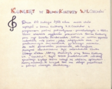 Koncert w Domu Kultury S.M. Czechów, [29.02.1988 r.]