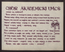 Chór Akademicki UMCS wznawia swoją działalność