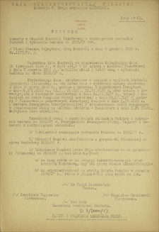 Wniosek zawarty w Uwagach Kontroli Państwowej o zamknięciach rachunków Państwa i wykonaniu budżetu za 1936/37 rok. Druk Nr 51 [Dodatek do] : Sprawozdanie Stenograficzne z ... Posiedzenia Sejmu Rzeczypospolitej z dnia ... (V Kadencja 1938-1939)