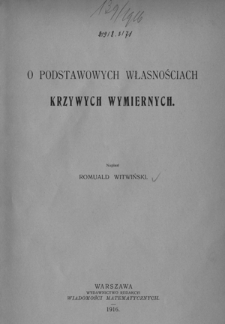 O podstawowych własnościach krzywych wymiernych