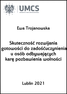 Skuteczność rozwijania gotowości do zadośćuczynienia u osób odbywających karę pozbawienia wolności