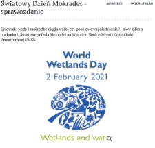Światowy Dzień Mokradeł 2021- sprawozdanie